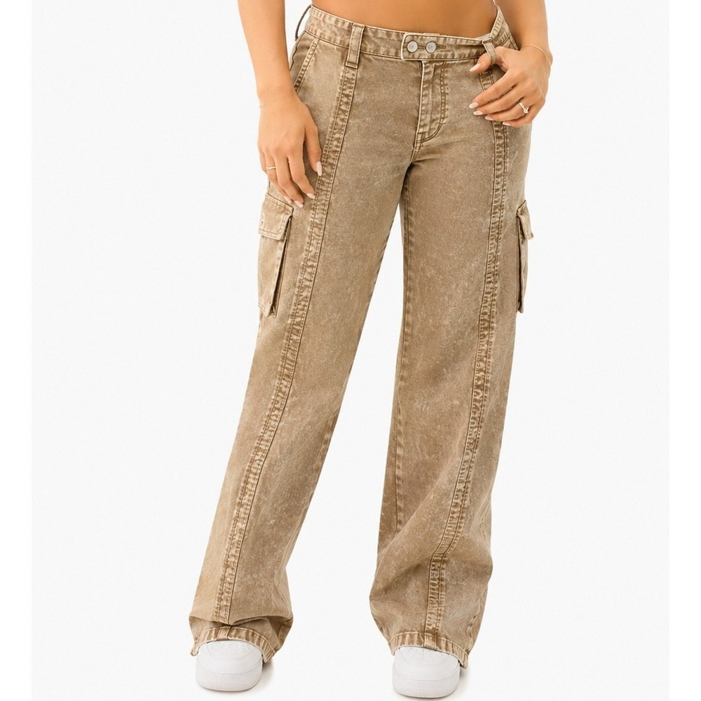 True Religion Bobbi Low-Rise Baggy Cargo Pants Size 27 NWT
